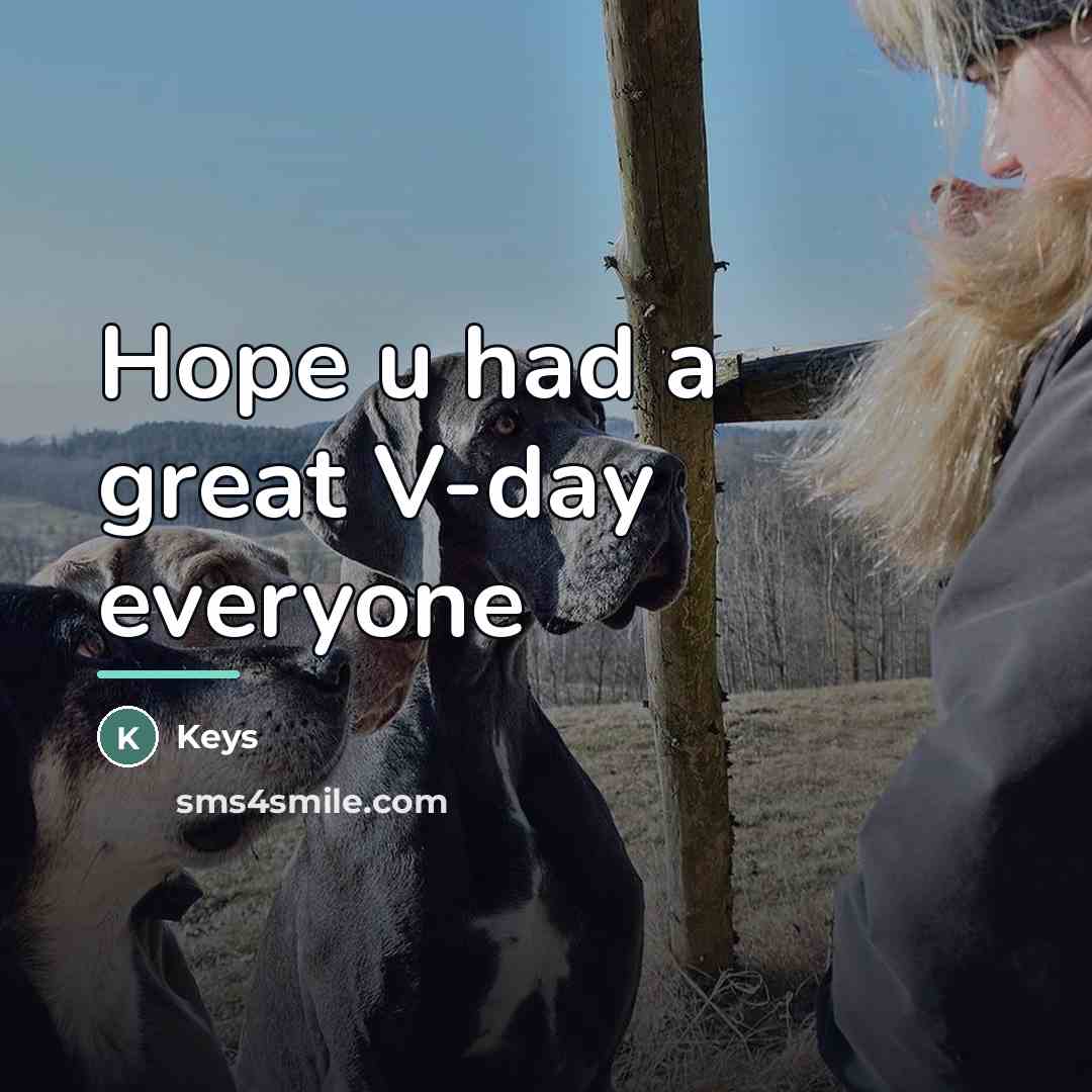 “Hope u had a great V-day everyone…” quote by Keys