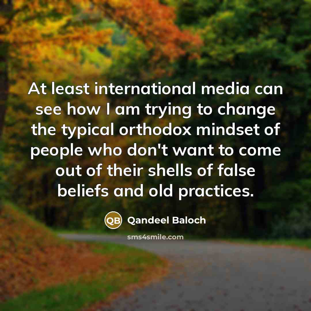 “At least international media can see how I am trying…” quote by Qandeel Baloch