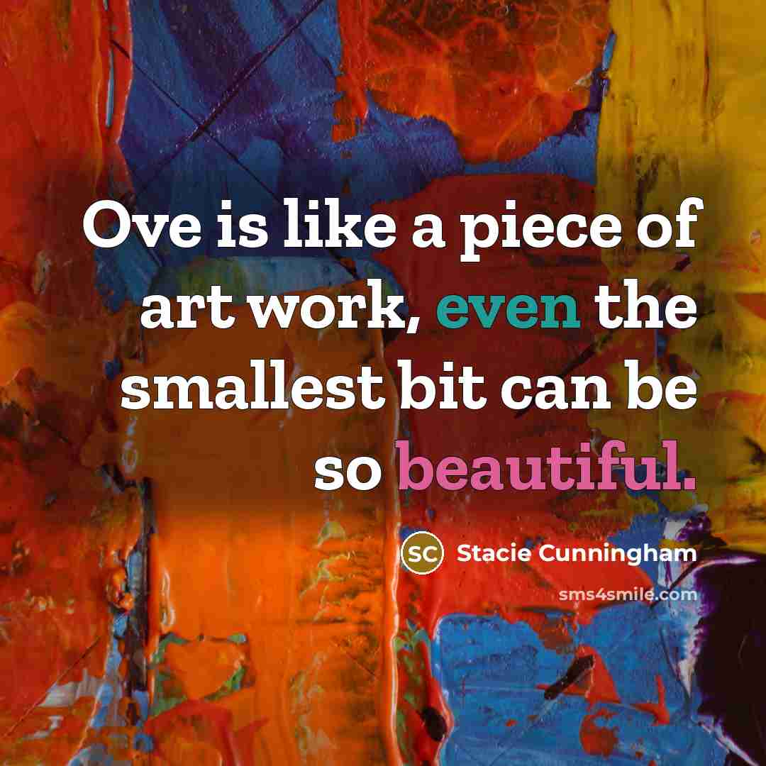 “Ove is like a piece of art work, even the…” quote by Stacie Cunningham