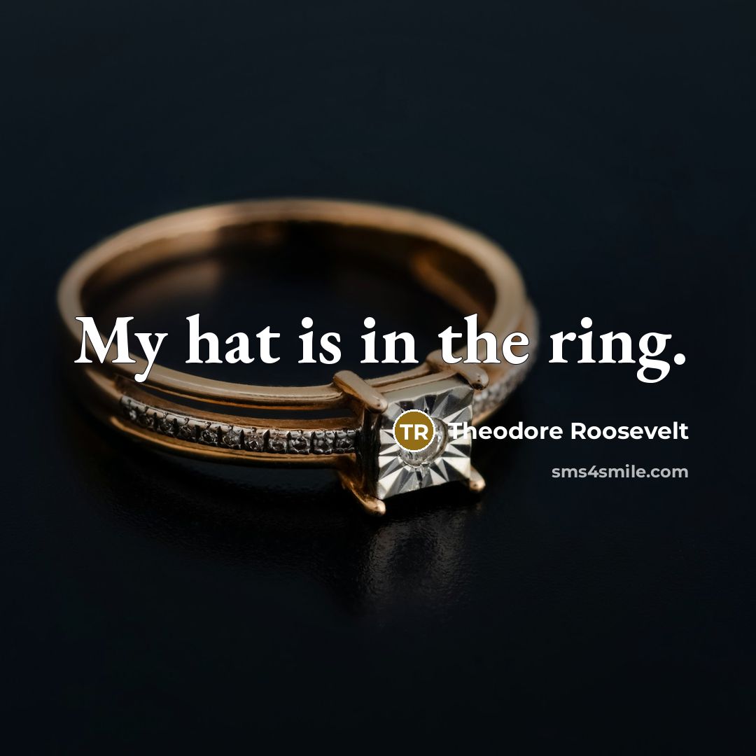 “My hat is in the ring.…” quote by Theodore Roosevelt