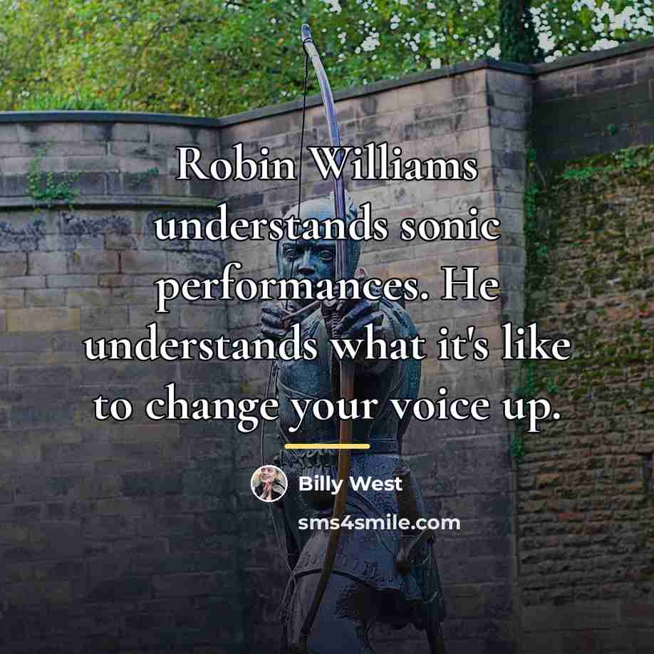“Robin Williams understands sonic performances. He understands what it's like…” quote by Billy West