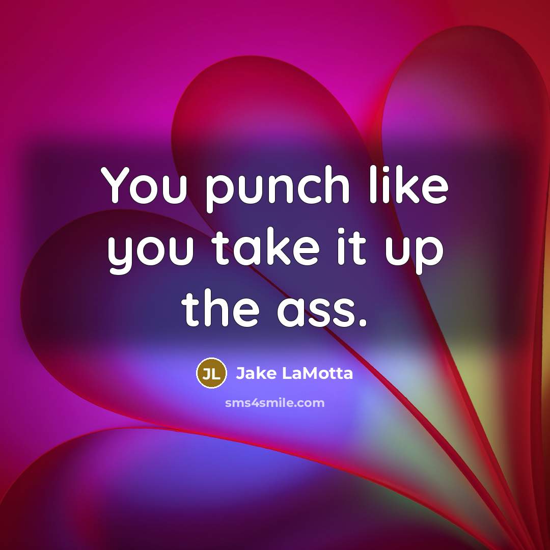 “You punch like you take it up the ass.…” quote by Jake LaMotta
