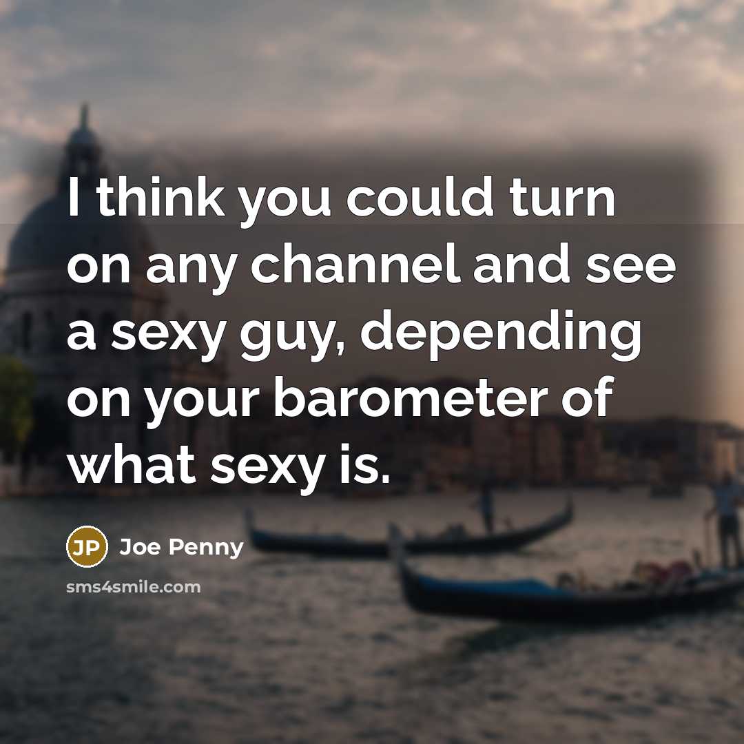 “I think you could turn on any channel and see…” quote by Joe Penny