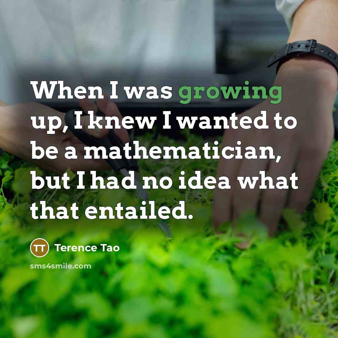 “When I was growing up, I knew I wanted to…” quote by Terence Tao