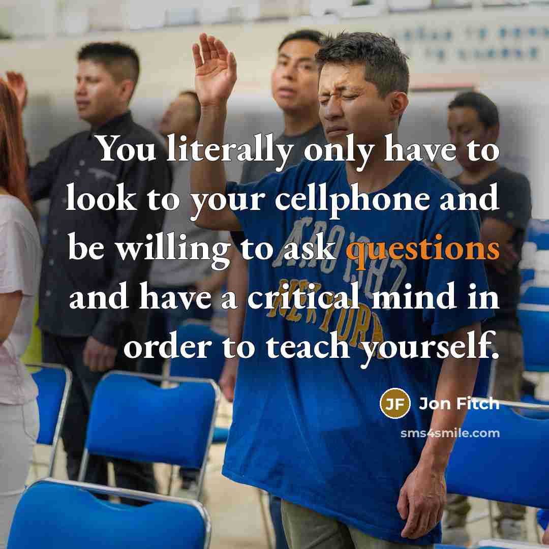 “You literally only have to look to your cellphone and…” quote by Jon Fitch