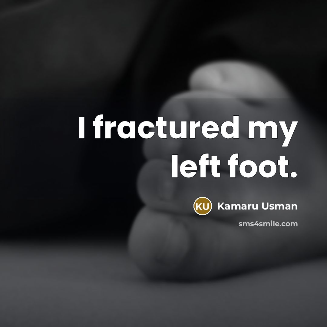 “I fractured my left foot.…” quote by Kamaru Usman