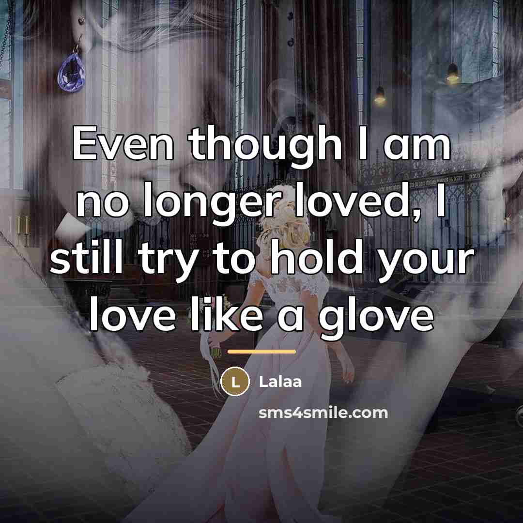 “Even though I am no longer loved, I still try…” quote by Lalaa
