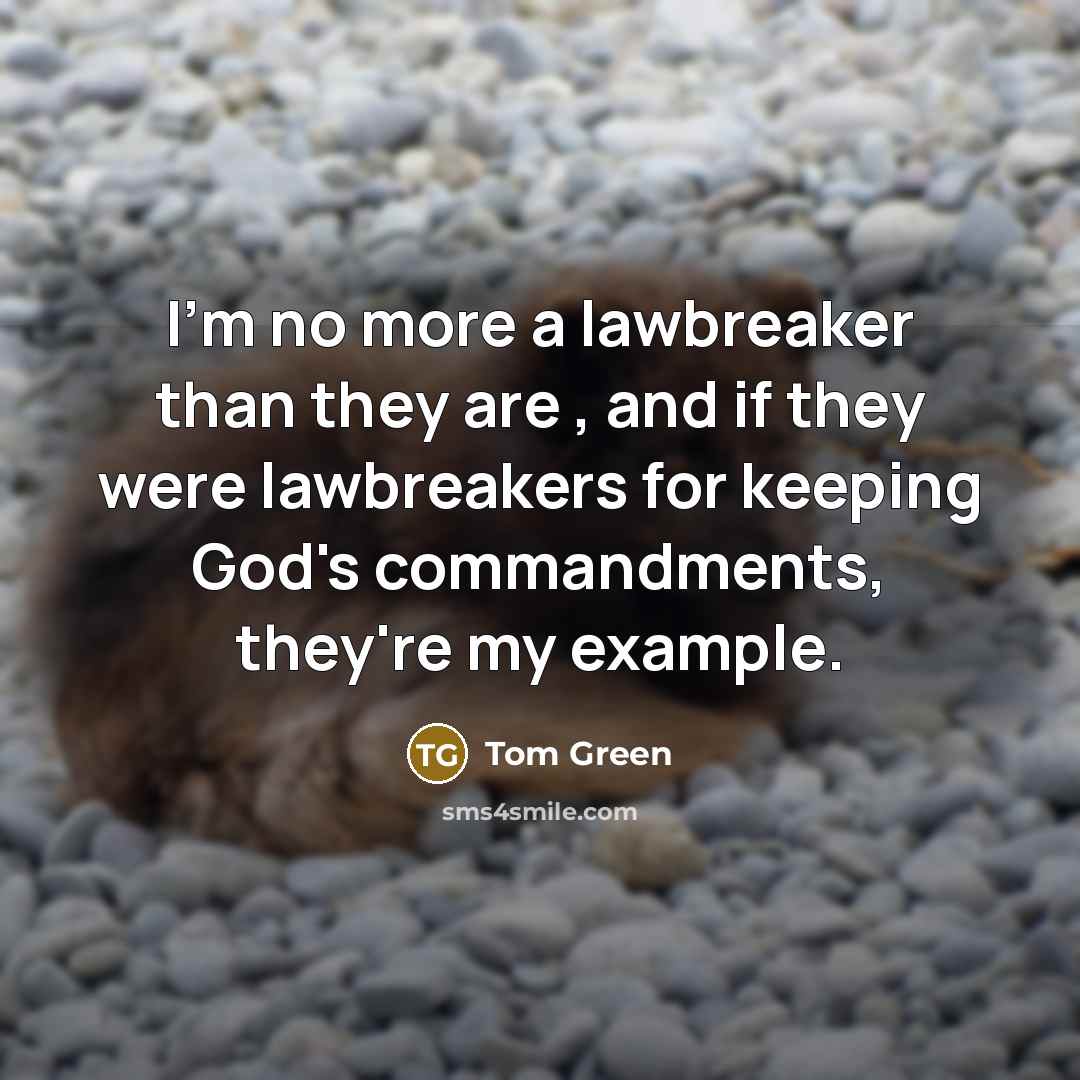 “I'm no more a lawbreaker than they are , and…” quote by Tom Green