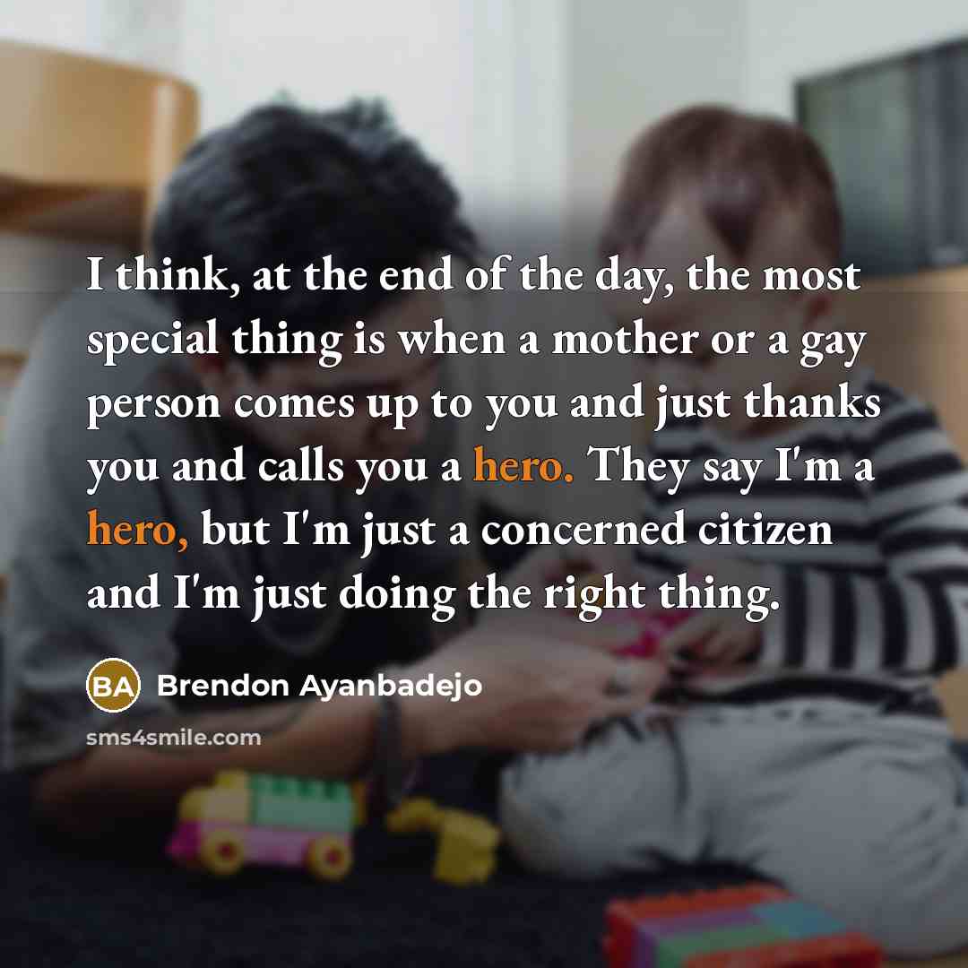 “I think, at the end of the day, the most…” quote by Brendon Ayanbadejo