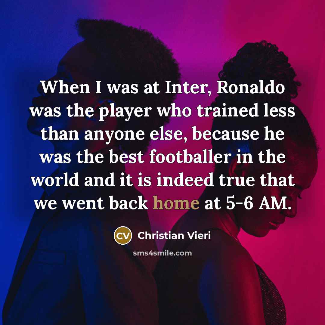 “When I was at Inter, Ronaldo was the player who…” quote by Christian Vieri