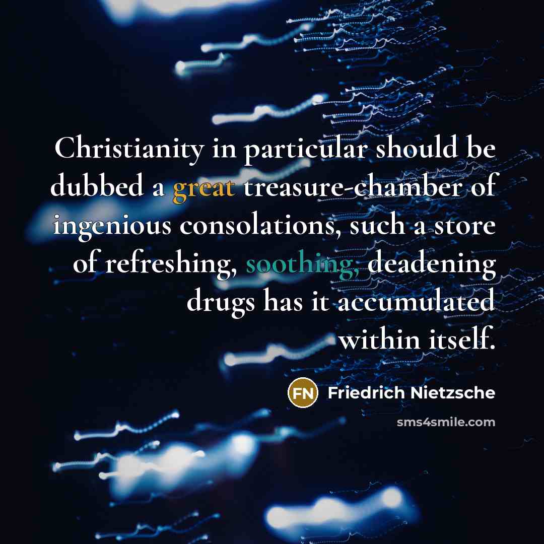“Christianity in particular should be dubbed a great treasure-chamber of…” quote by Friedrich Nietzsche
