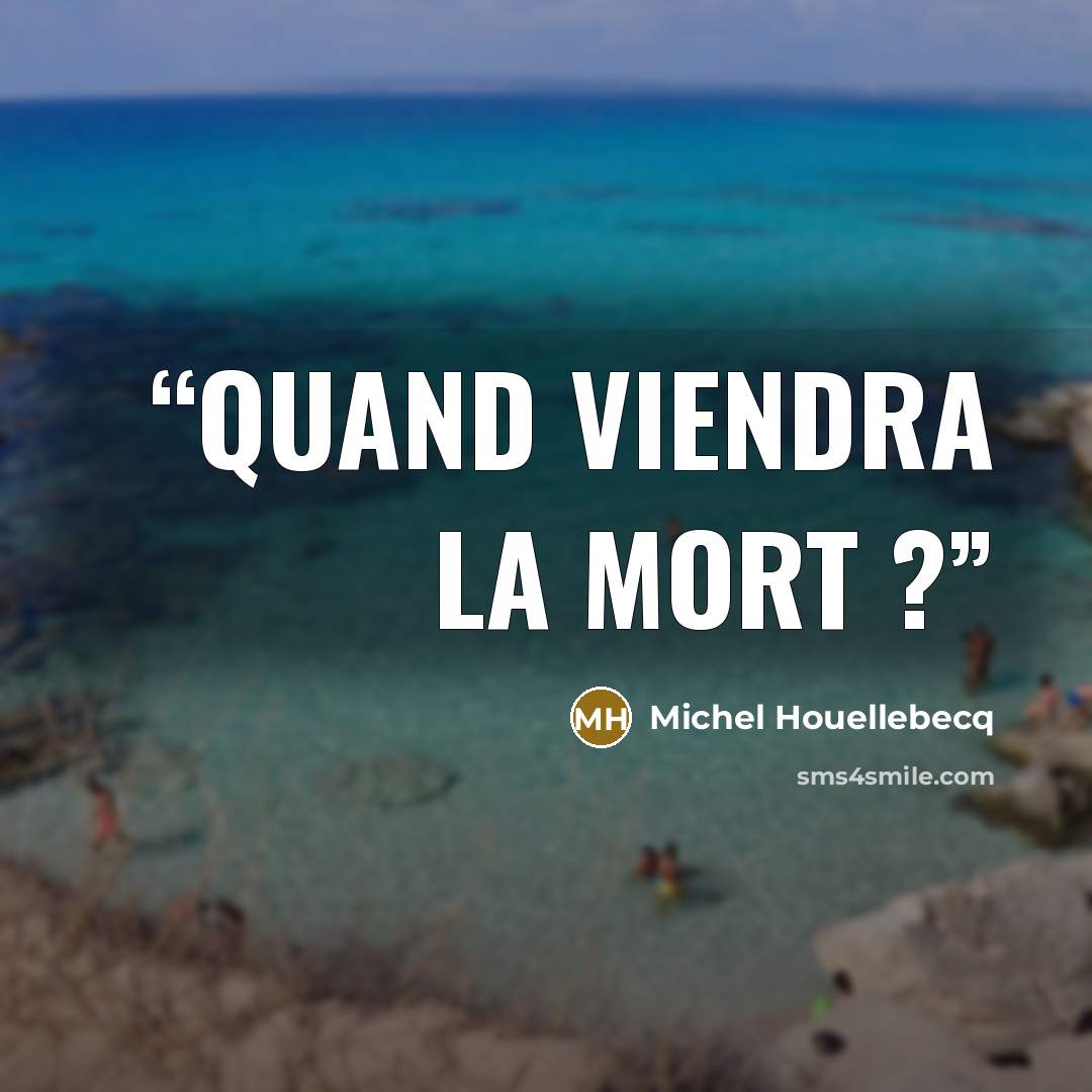 “Quand viendra la mort ?” quote by Michel Houellebecq