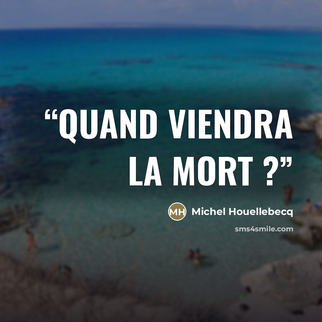 “Quand viendra la mort ?” quote by Michel Houellebecq