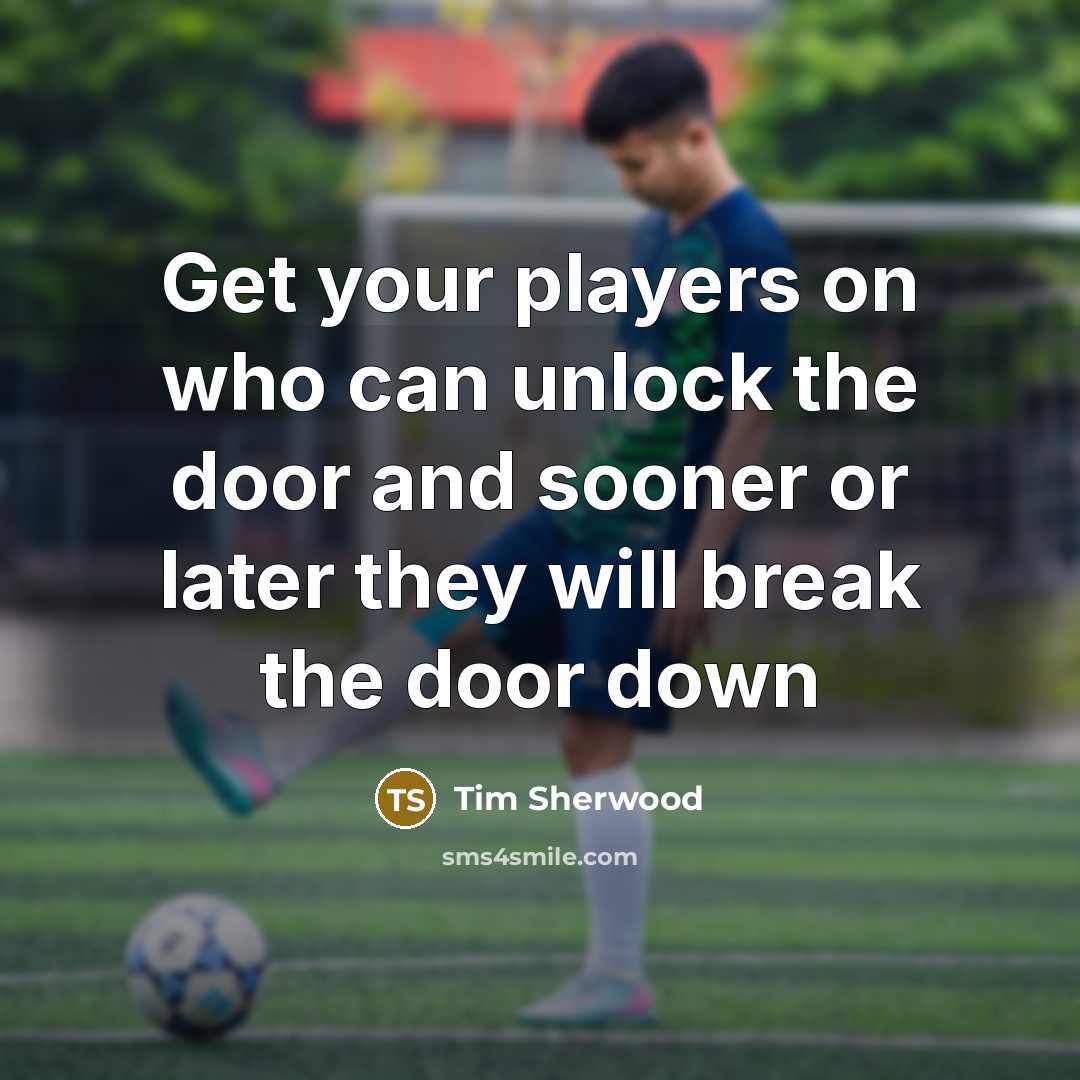 “Get your players on who can unlock the door and…” quote by Tim Sherwood