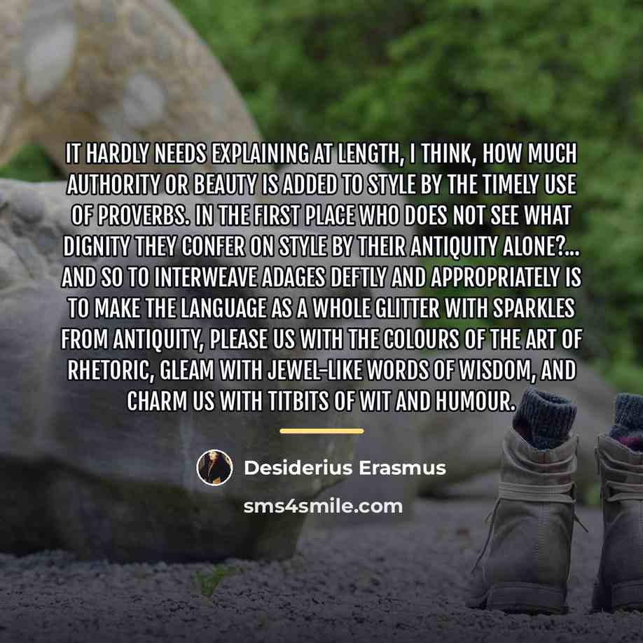 “It hardly needs explaining at length, I think, how much…” quote by Desiderius Erasmus