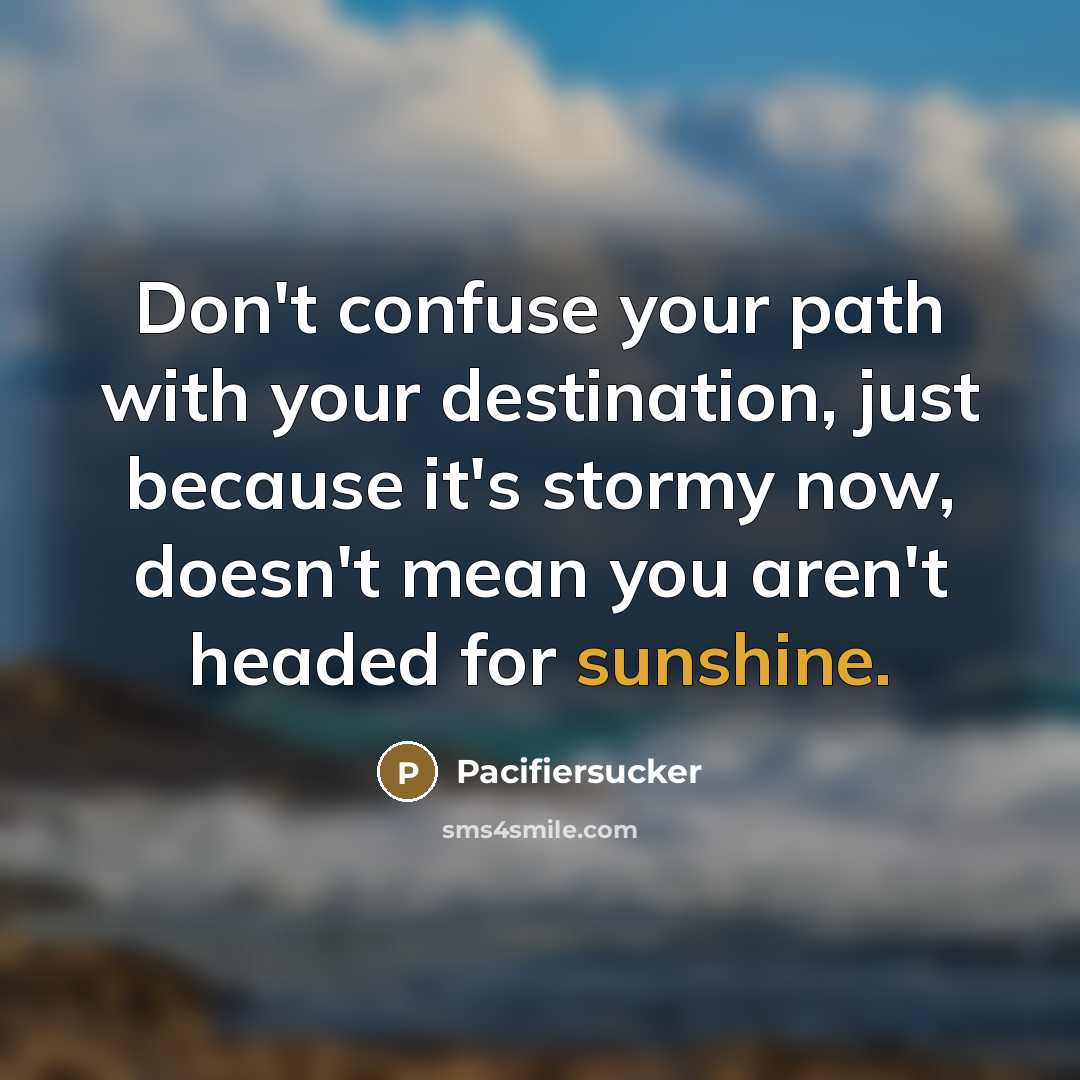 “Don't confuse your path with your destination, just because it's…” quote by Pacifiersucker