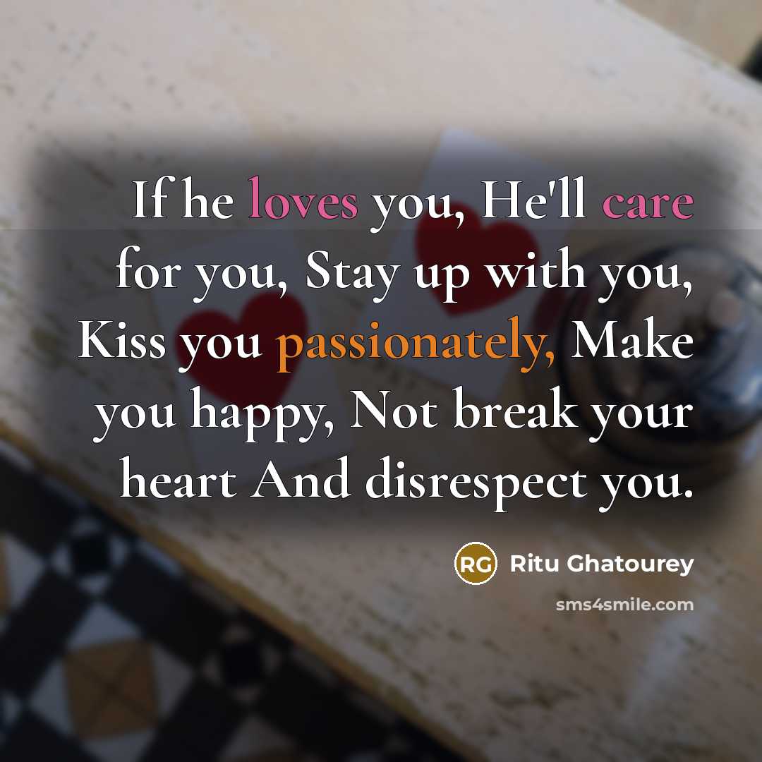 “If he loves you, He'll care for you, Stay up…” quote by Ritu Ghatourey