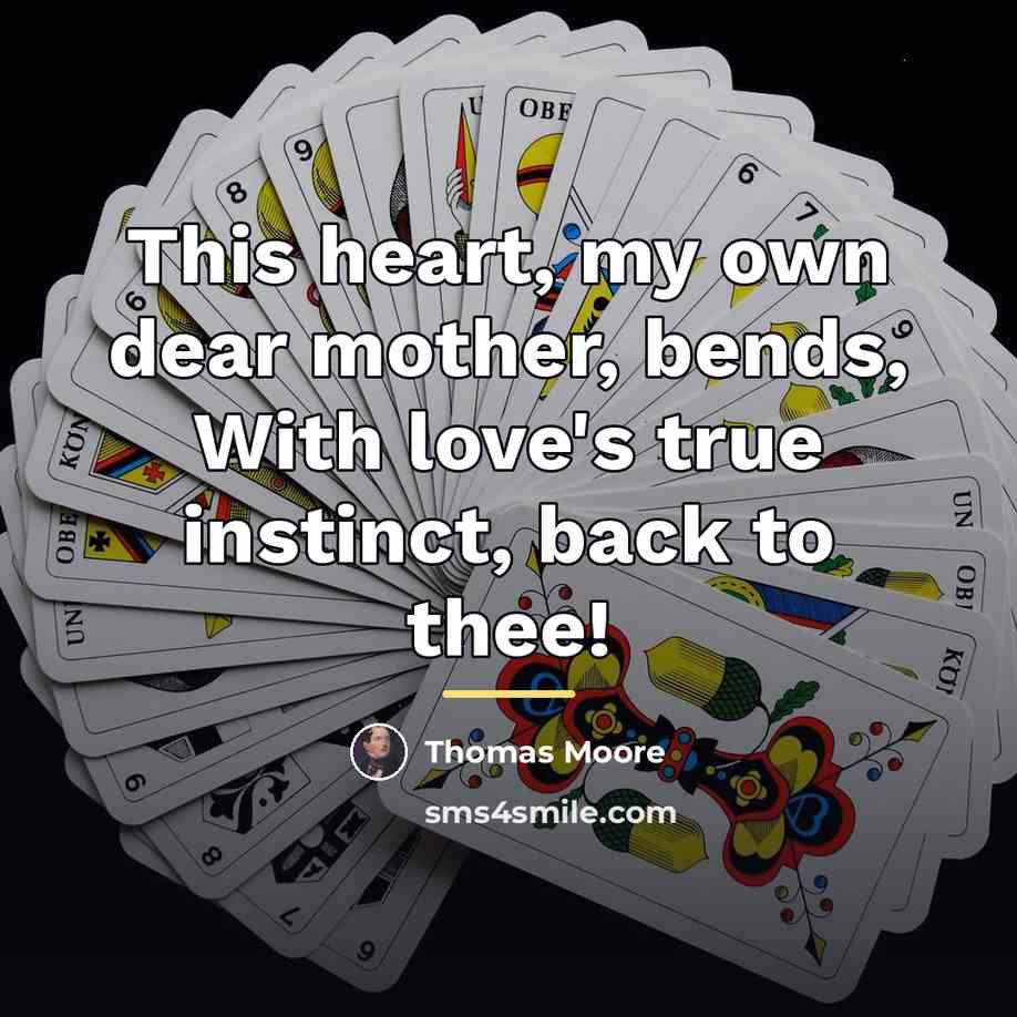 “This heart, my own dear mother, bends, With love's true…” quote by Thomas Moore