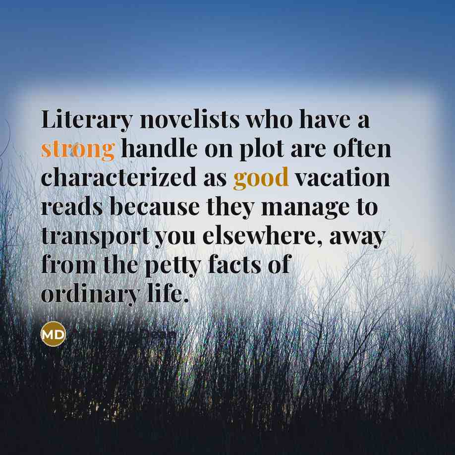 “Literary novelists who have a strong handle on plot are…” quote by Michelle Dean