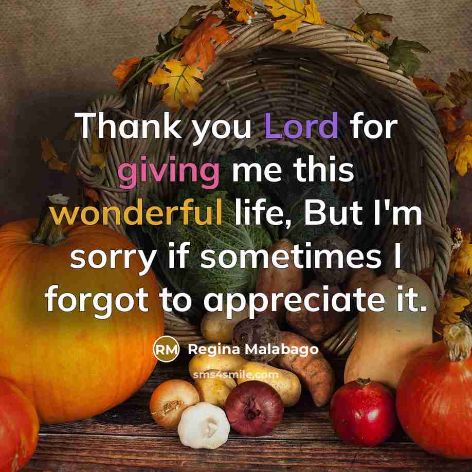“Thank you Lord for giving me this wonderful life, But…” quote by Regina Malabago