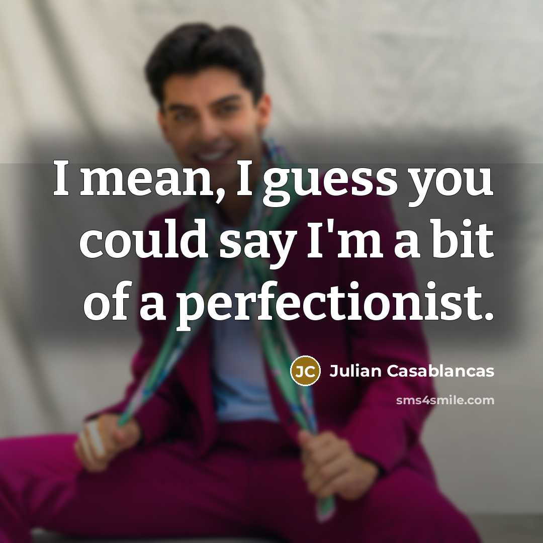 “I mean, I guess you could say I'm a bit…” quote by Julian Casablancas