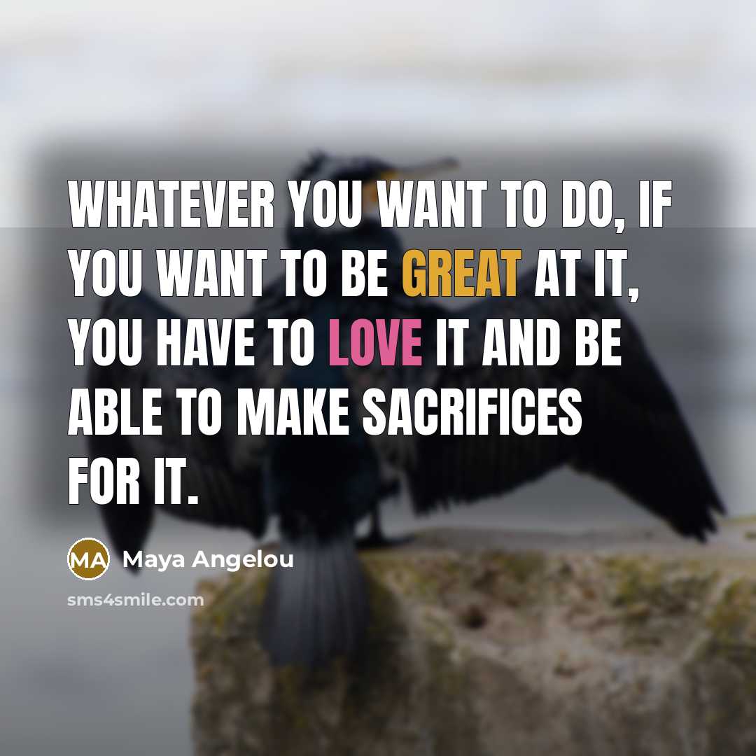 “Whatever you want to do, if you want to be…” quote by Maya Angelou