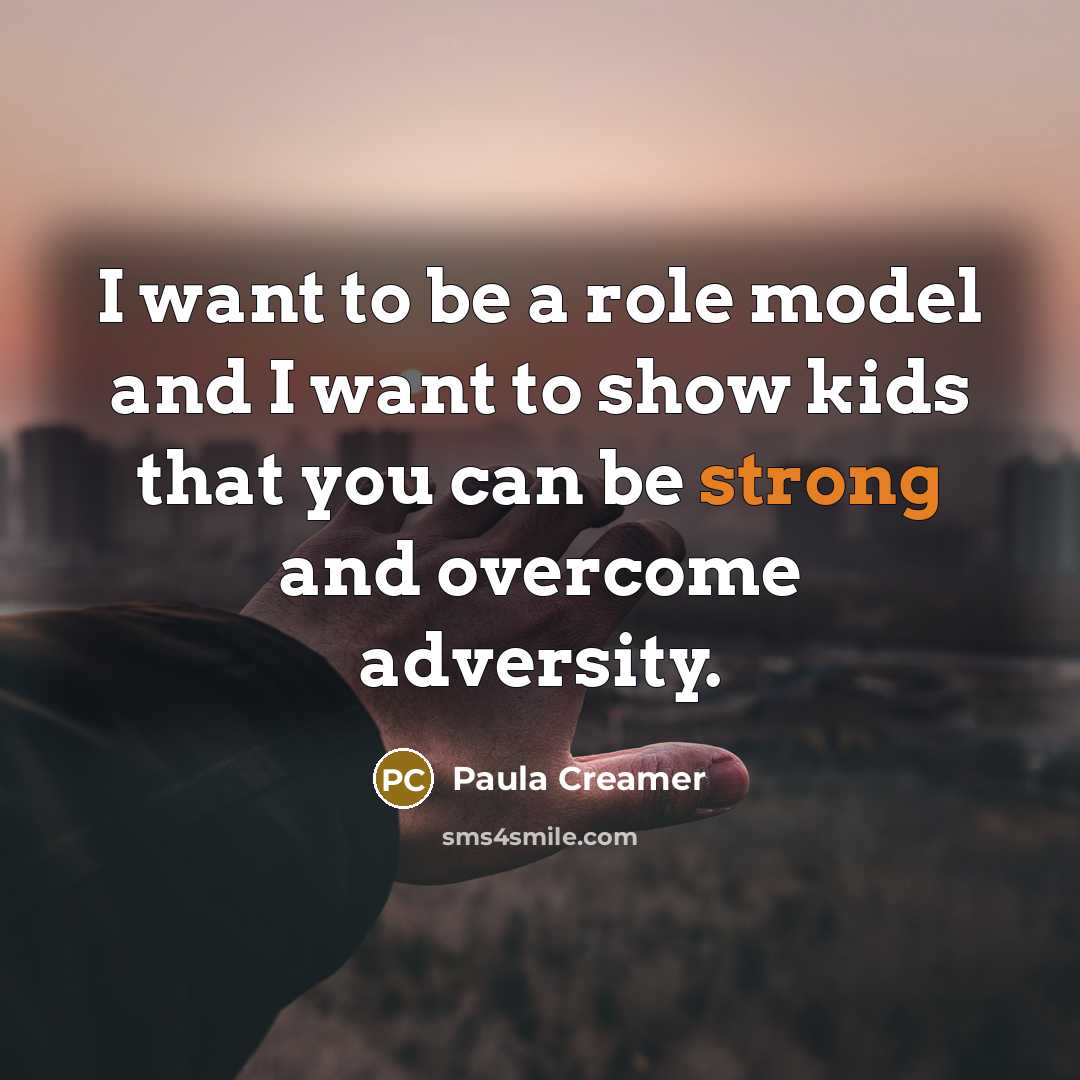 “I want to be a role model and I want…” quote by Paula Creamer