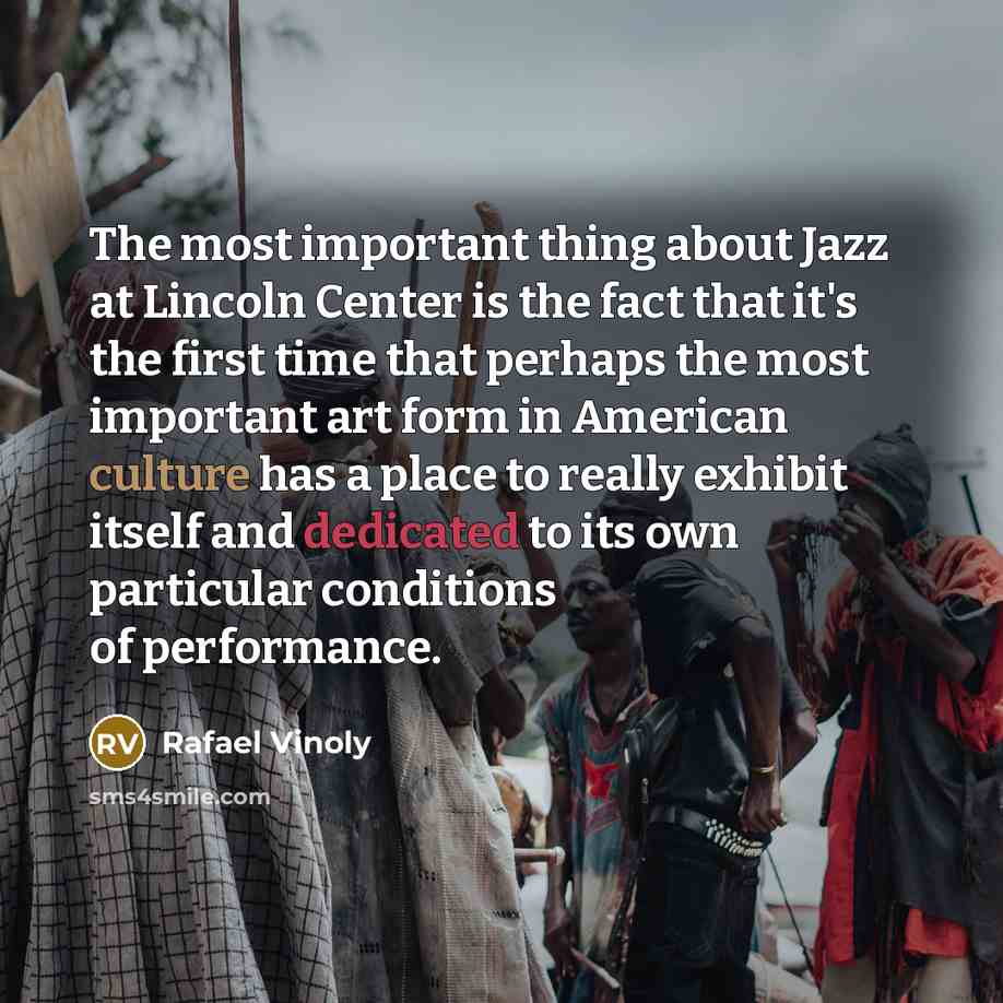 “The most important thing about Jazz at Lincoln Center is…” quote by Rafael Vinoly