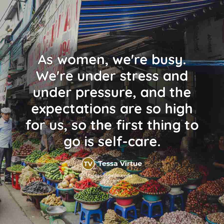 “As women, we're busy. We're under stress and under pressure,…” quote by Tessa Virtue