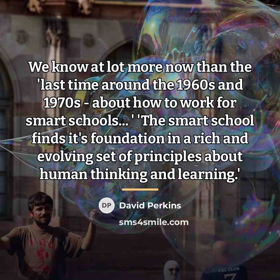 “We know at lot more now than the 'last time…” quote by David Perkins