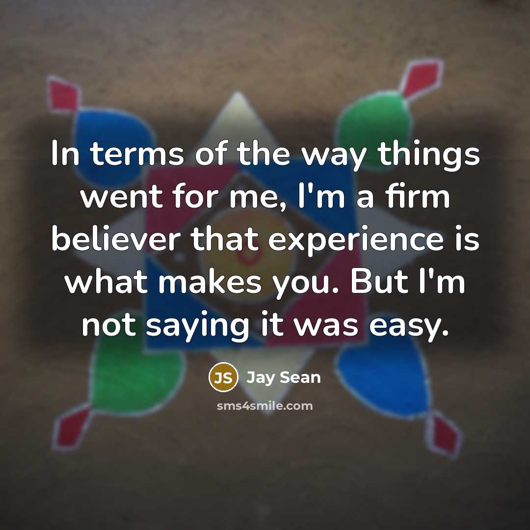 “In terms of the way things went for me, I'm…” quote by Jay Sean