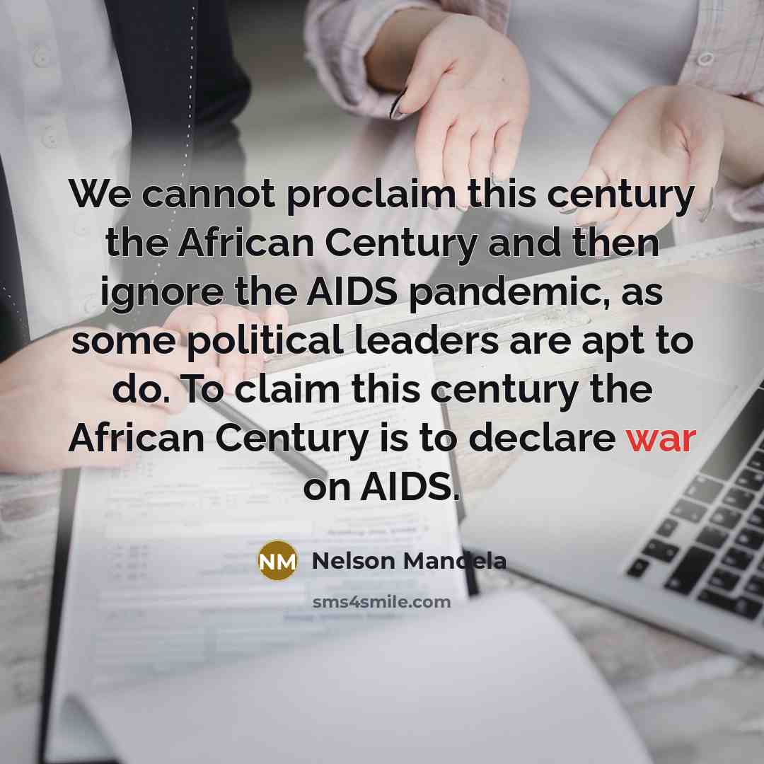 “We cannot proclaim this century the African Century and then…” quote by Nelson Mandela