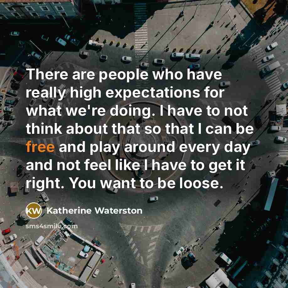 “There are people who have really high expectations for what…” quote by Katherine Waterston