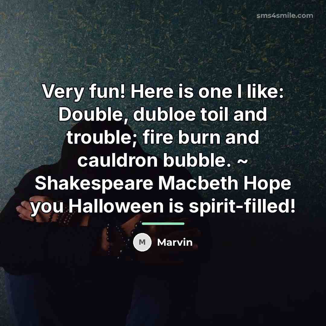 “Very fun! Here is one I like: Double, dubloe toil…” quote by Marvin