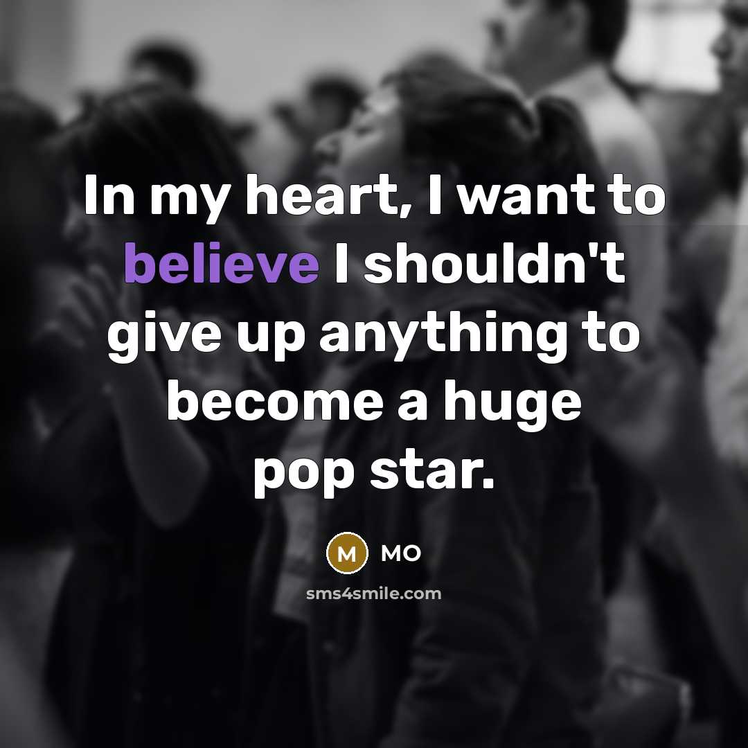 “In my heart, I want to believe I shouldn't give…” quote by MO