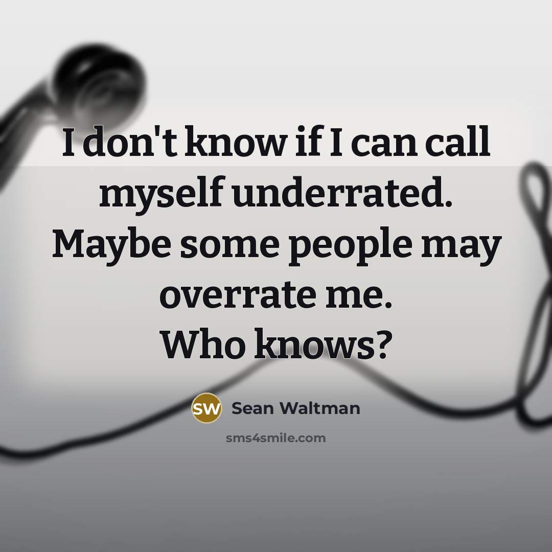 “I don't know if I can call myself underrated. Maybe…” quote by Sean Waltman