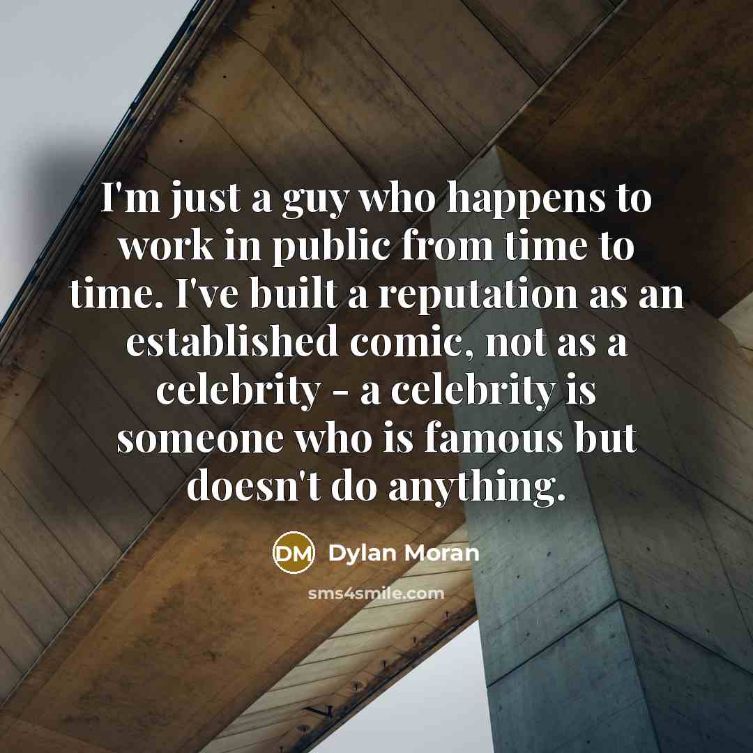 “I'm just a guy who happens to work in public…” quote by Dylan Moran