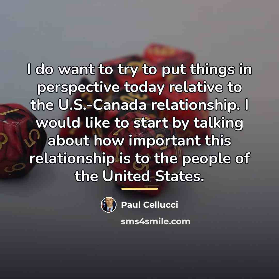 “I do want to try to put things in perspective…” quote by Paul Cellucci