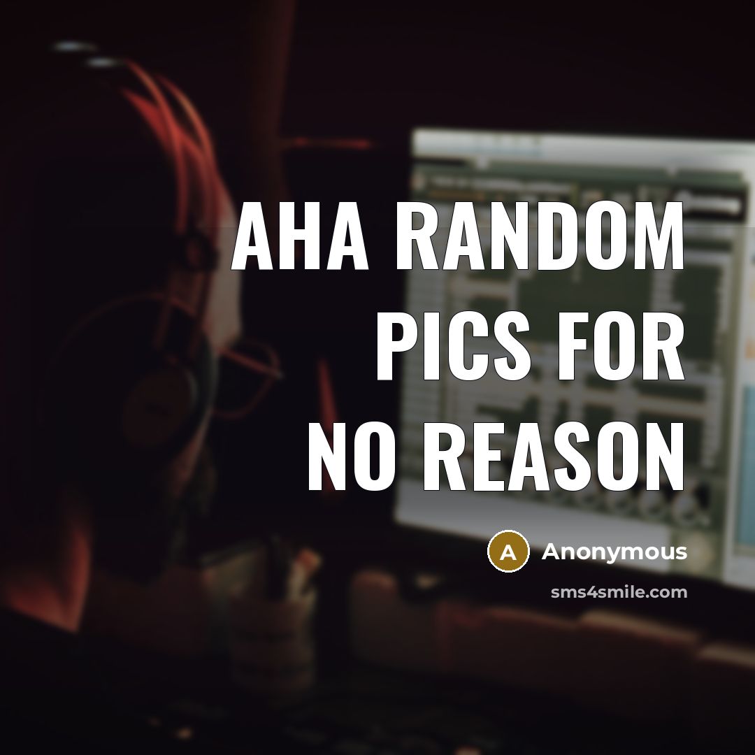 “Aha random pics for no reason” quote by Anonymous