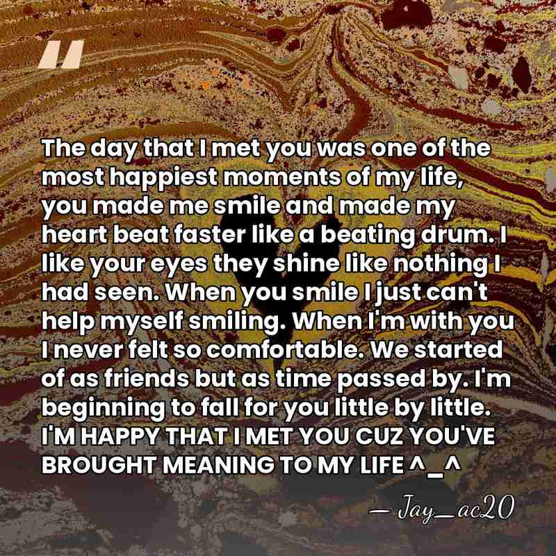 The day that I met you was one of the most happiest&hellip; - Jay_ac20