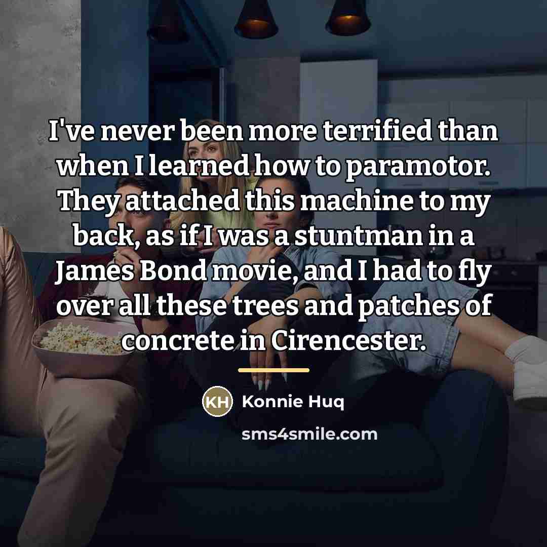 “I've never been more terrified than when I learned how…” quote by Konnie Huq