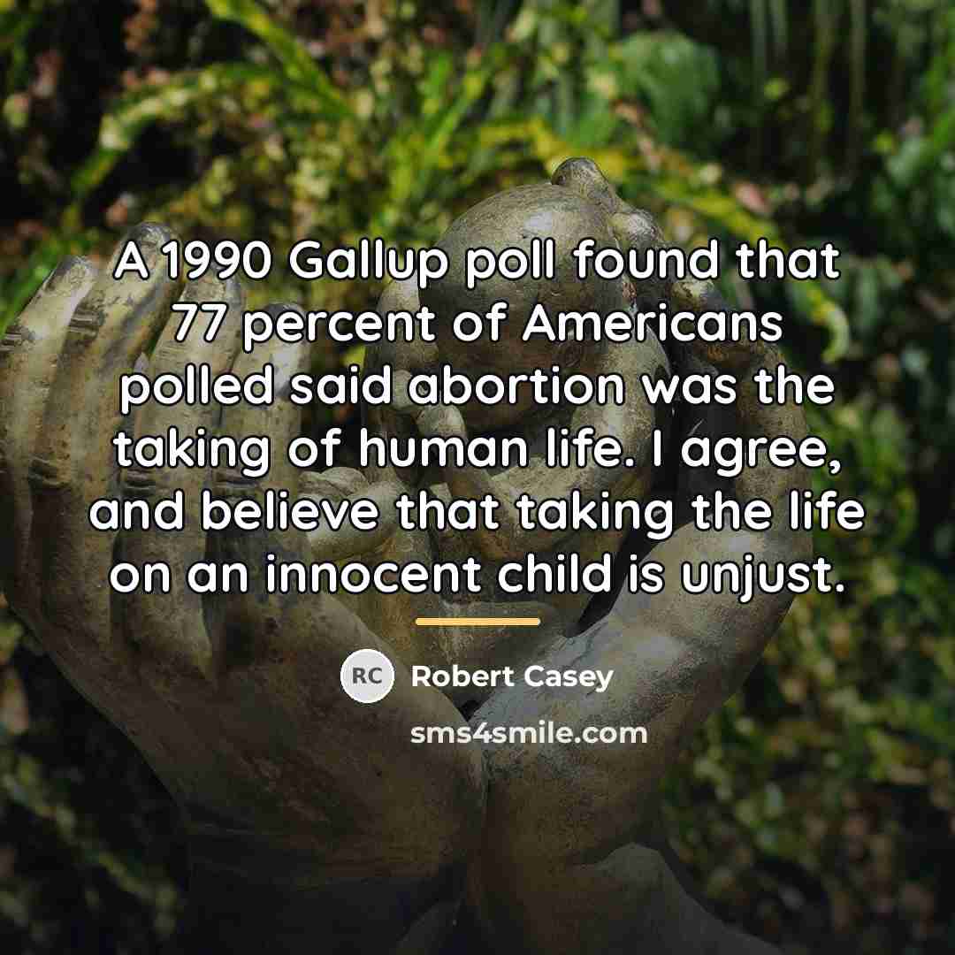 “A 1990 Gallup poll found that 77 percent of Americans…” quote by Robert Casey