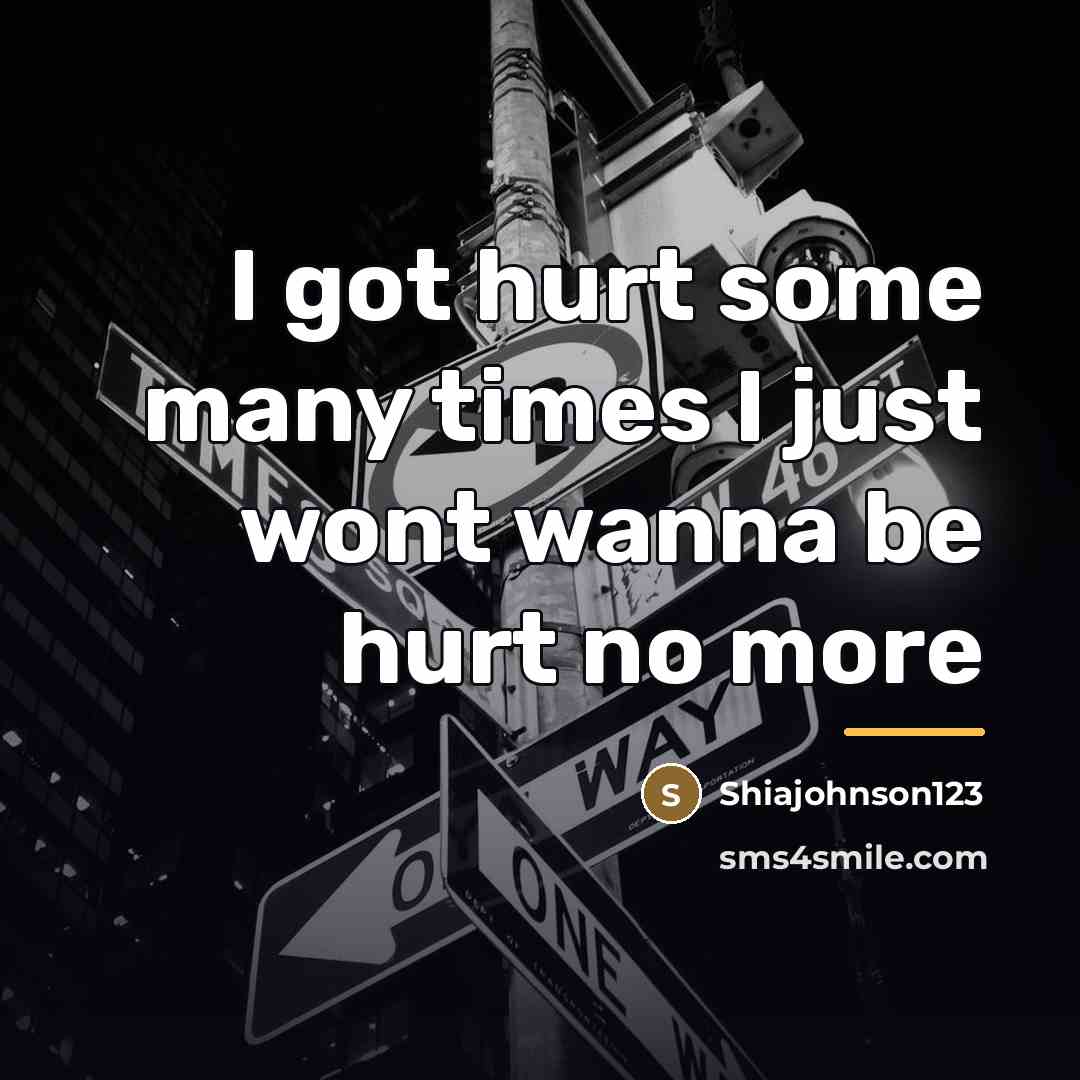 “I got hurt some many times I just wont wanna…” quote by Shiajohnson123