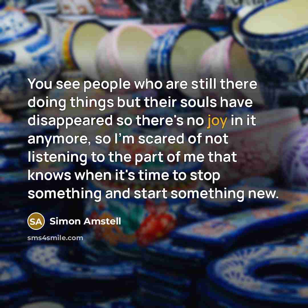 “You see people who are still there doing things but…” quote by Simon Amstell