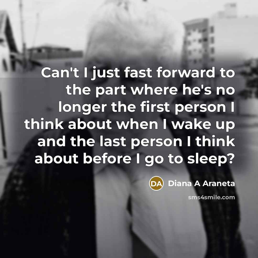 “Can't I just fast forward to the part where he's…” quote by Diana A Araneta