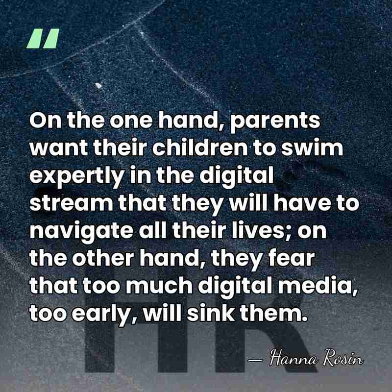 On the one hand, parents want their children to swim expertly in&hellip; - Hanna Rosin