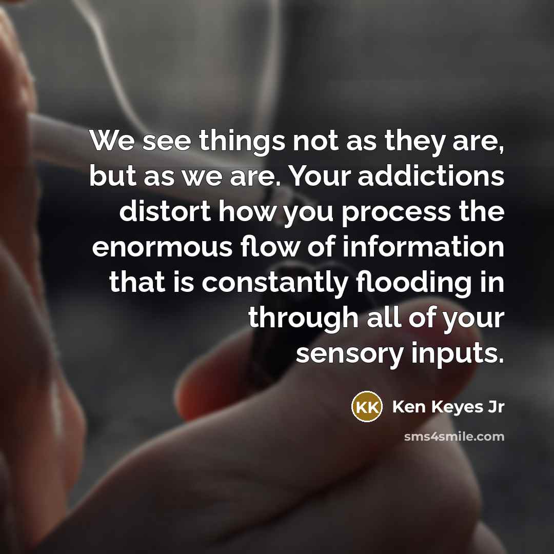 “We see things not as they are, but as we…” quote by Ken Keyes Jr