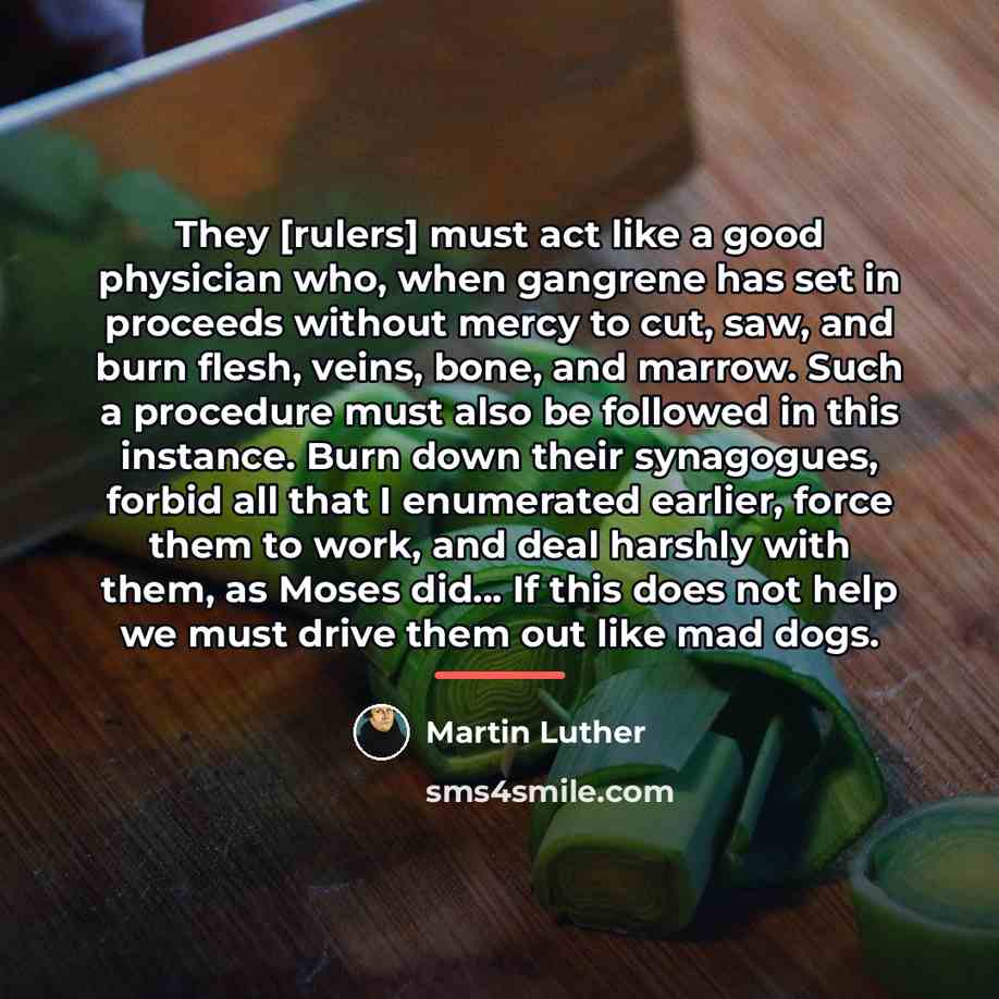 “They [rulers] must act like a good physician who, when…” quote by Martin Luther