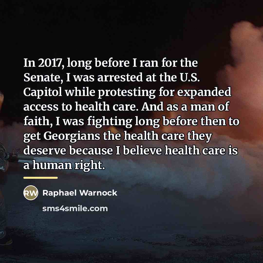 “In 2017, long before I ran for the Senate, I…” quote by Raphael Warnock