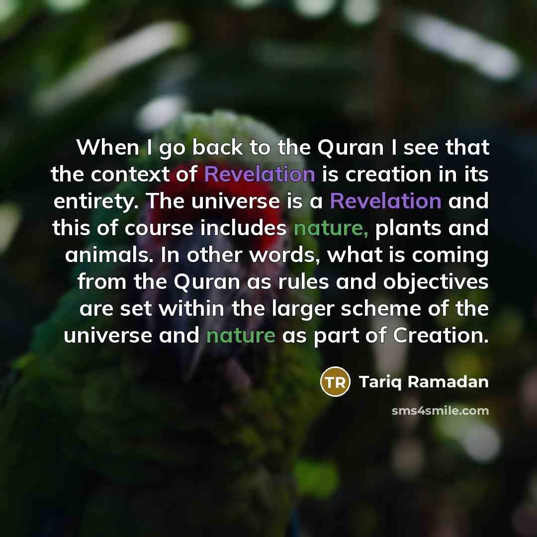 “When I go back to the Quran I see that…” quote by Tariq Ramadan